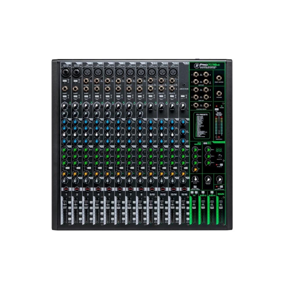 Mackie Analog Mixers Mackie ProFX16v3 16 Channel Professional Effect Mixer with USB